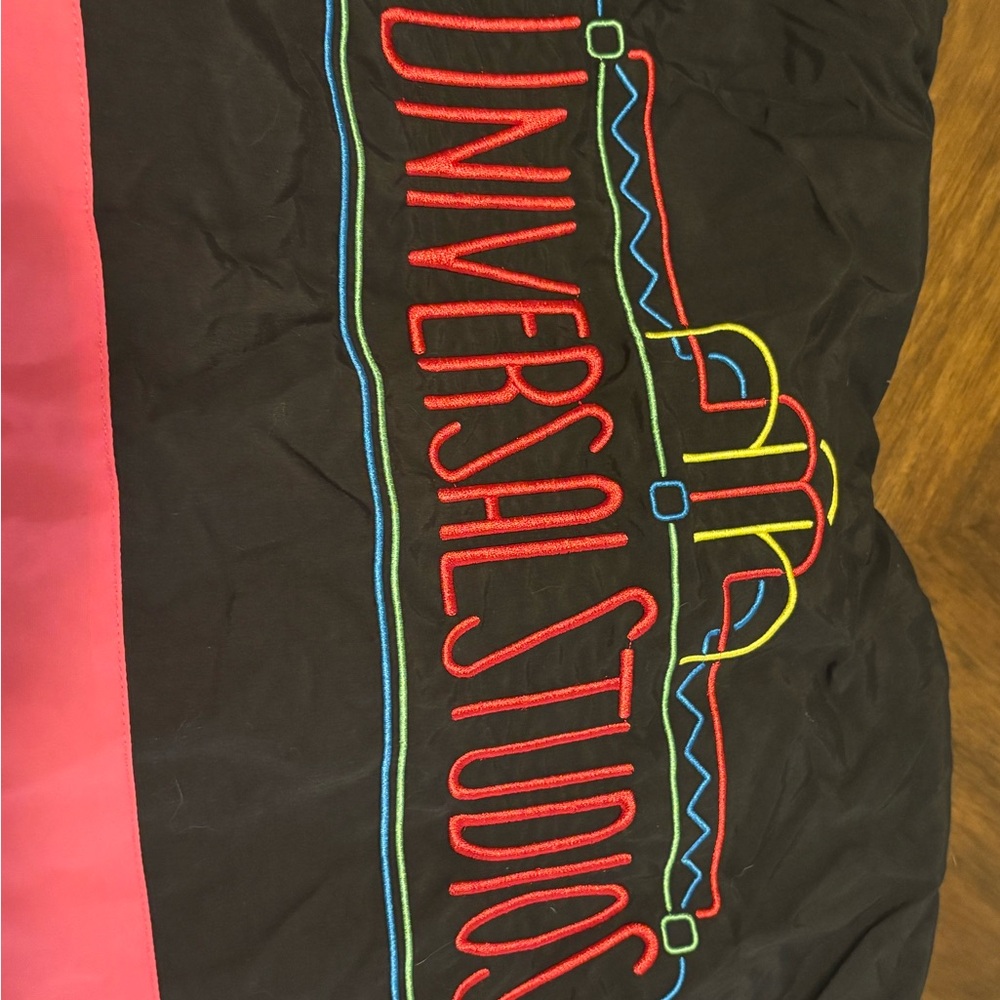 Universal Studios Black Jacket With Colorful Embr… - image 4